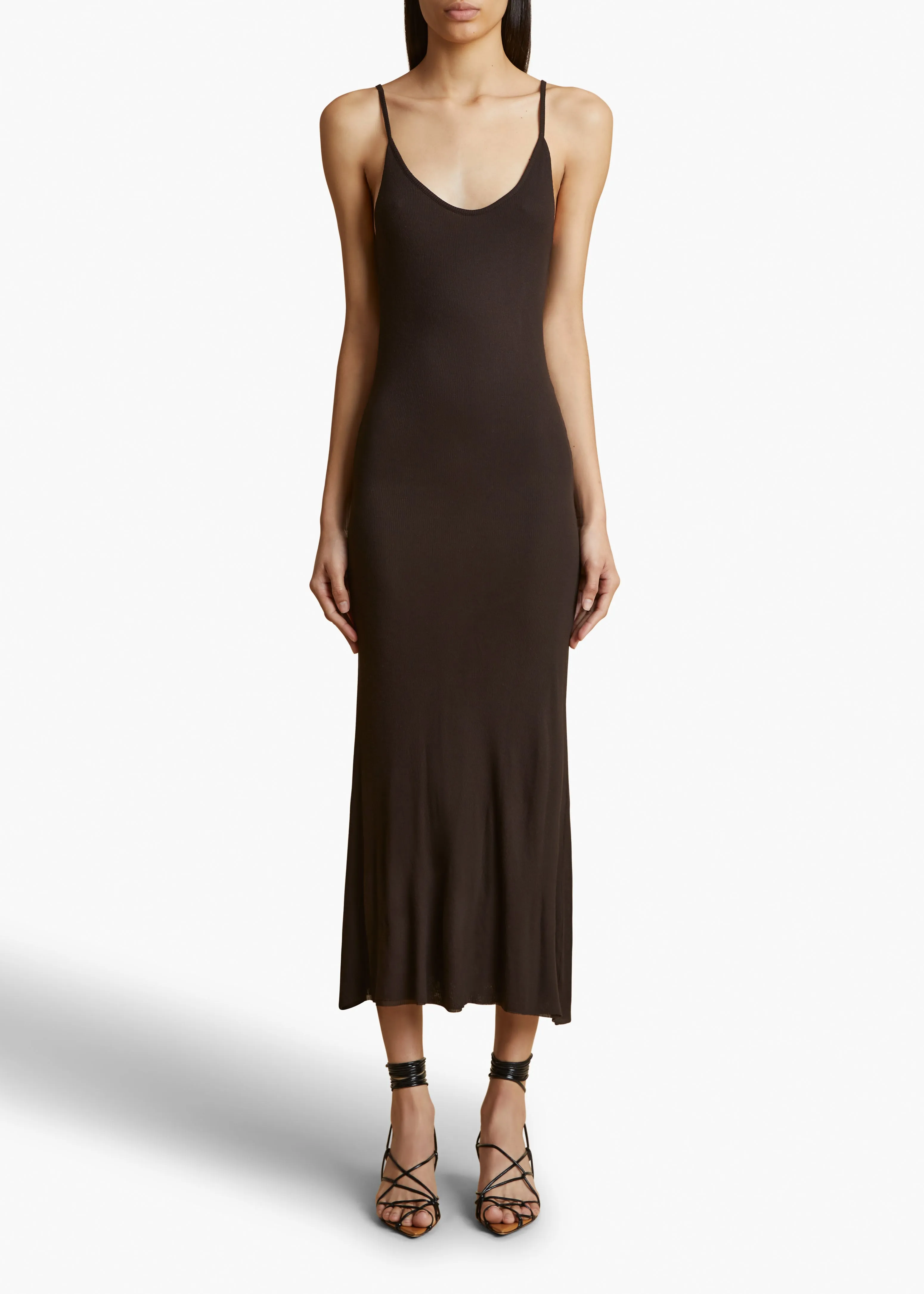 Leesal Dress in Dark Brown