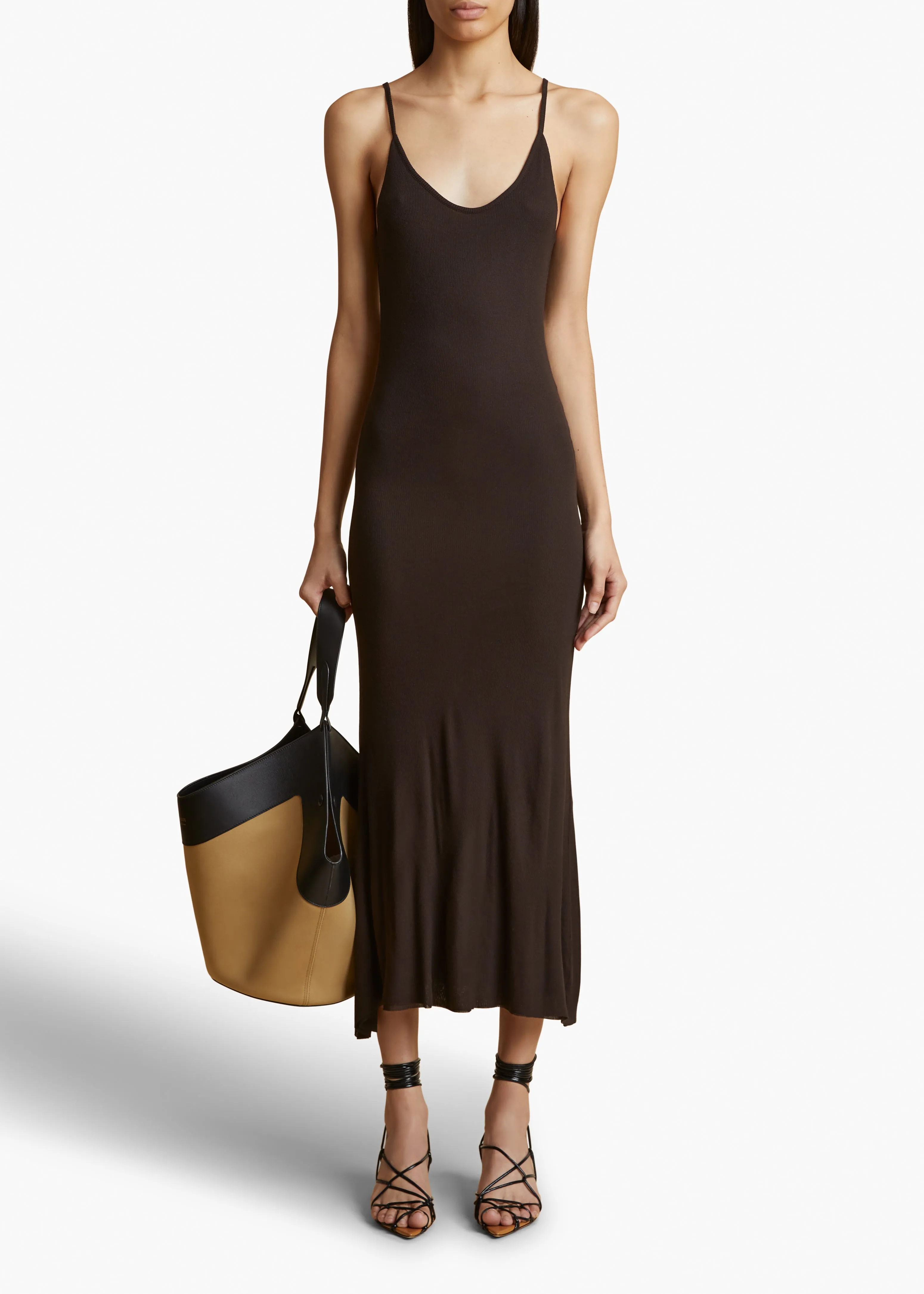 Leesal Dress in Dark Brown