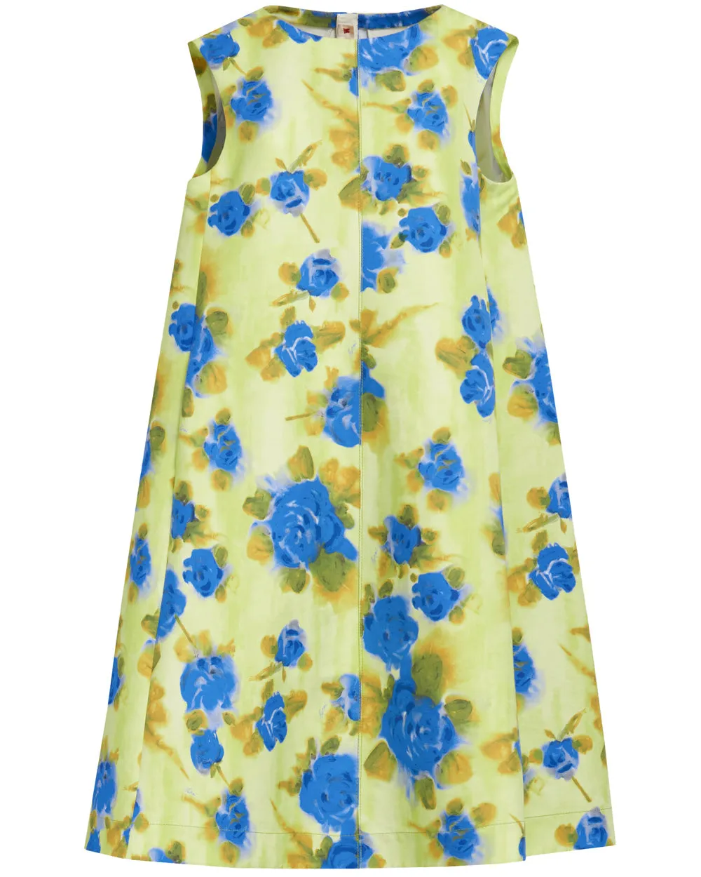 Lemonade Idyll Print Midi Cocoon Dress