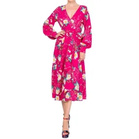 LilyPad Midi Dress-Lotus Cranberry