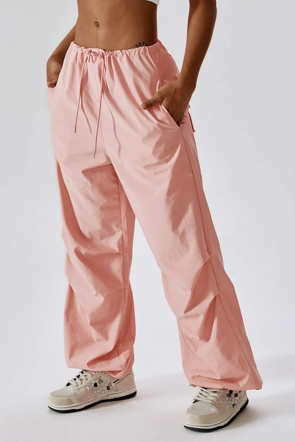 Long Loose Fit Pocketed Sports Pants