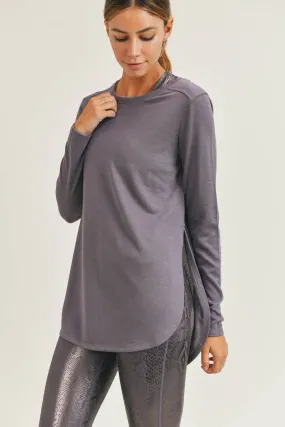 Long Sleeve Flow Top with Side Slit