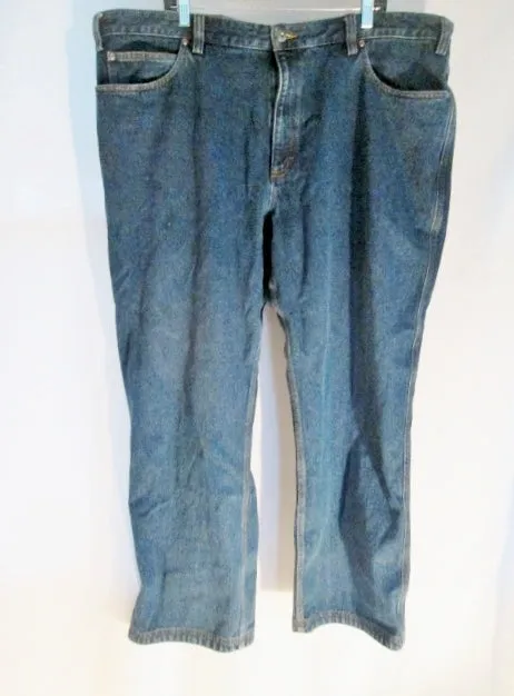 Lot 2 Mens DULUTH TRADING CO. DENIM BLUE Jeans Pants DUNGAREES 46 X 30