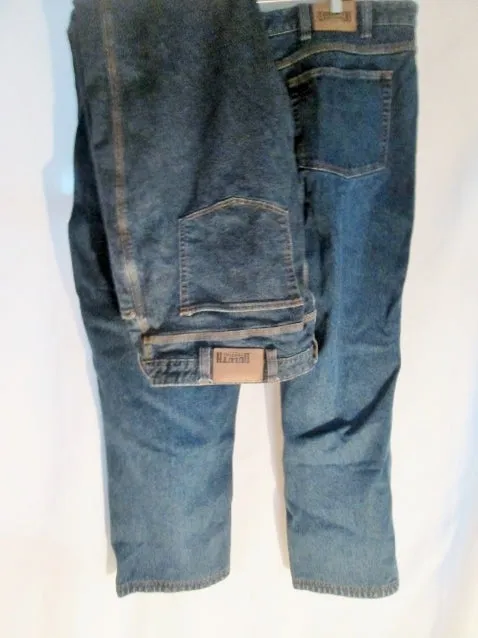 Lot 2 Mens DULUTH TRADING CO. DENIM BLUE Jeans Pants DUNGAREES 46 X 30