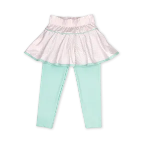 Mallory Legging Set- Cotton Candy Pink Ministripe, Cool Mint