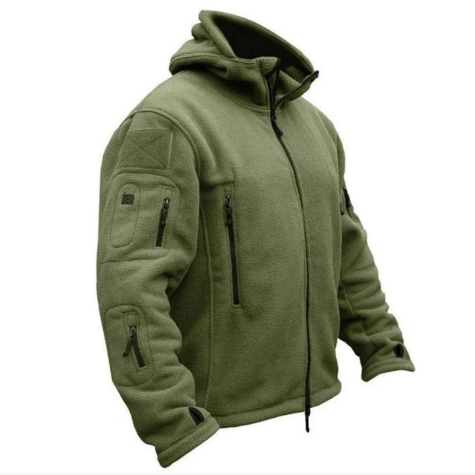 Man Cave Men Military Winter Thermal Fleece Tactical Jacket