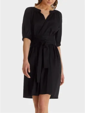 Marc Cain Collections Black Wrap Dress SC 21.31 W35 COL 900