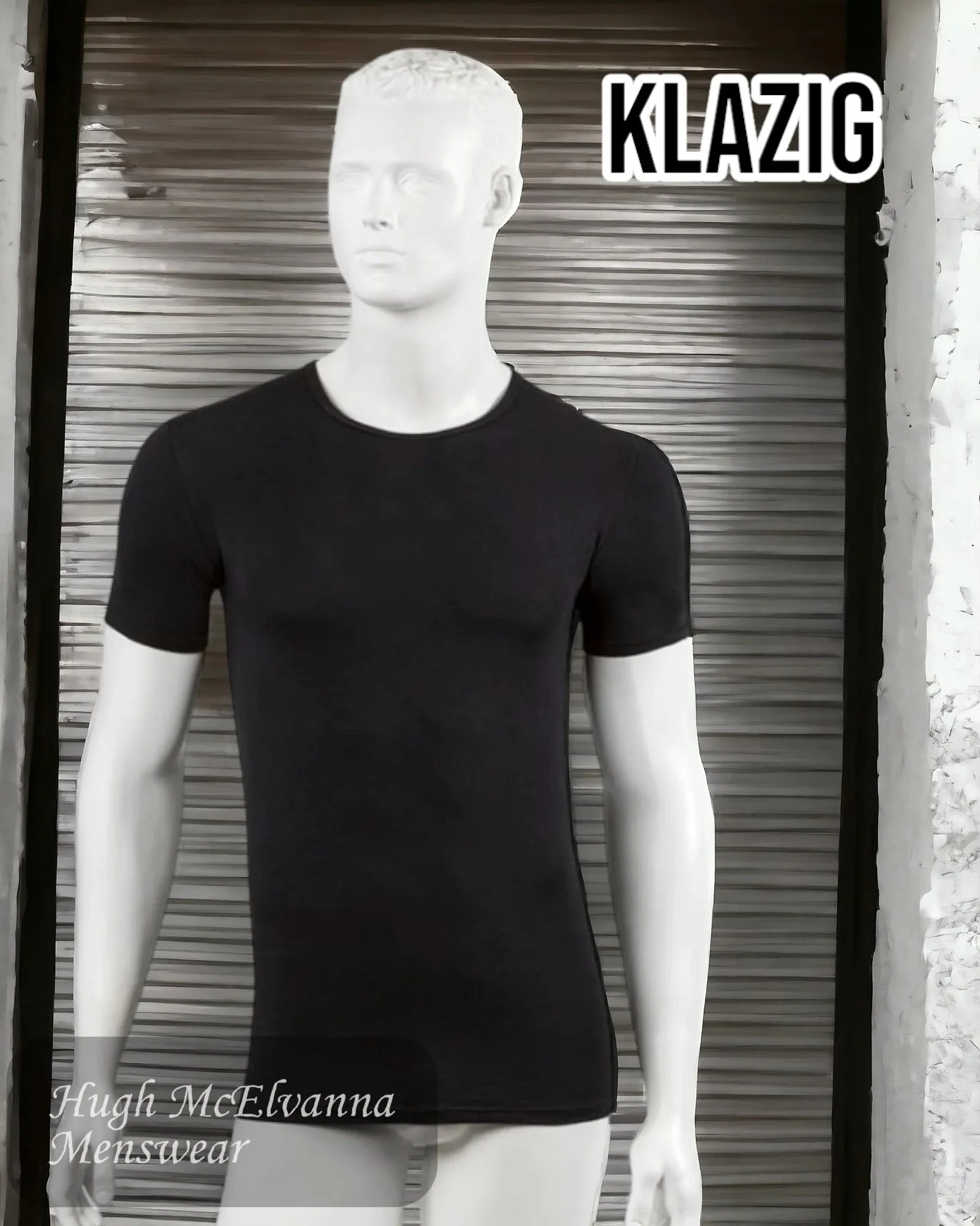 Men's Black Bamboo T-Shirt by Klazig - 5358