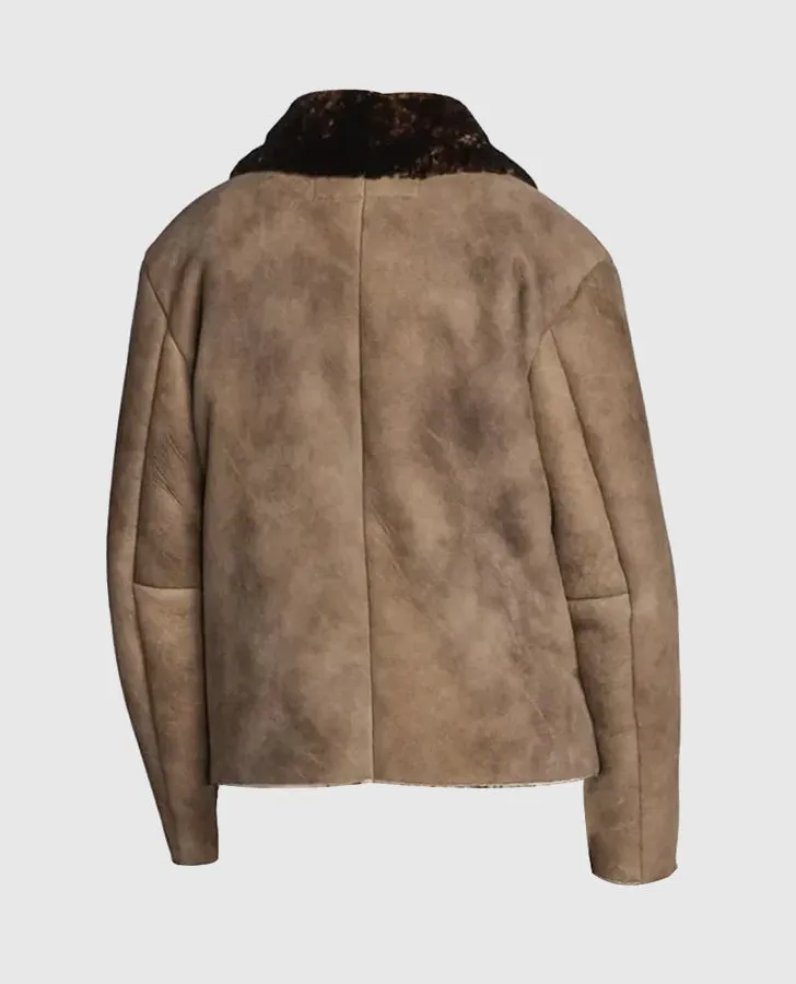 Men's Suede Shearling Leather Jacket