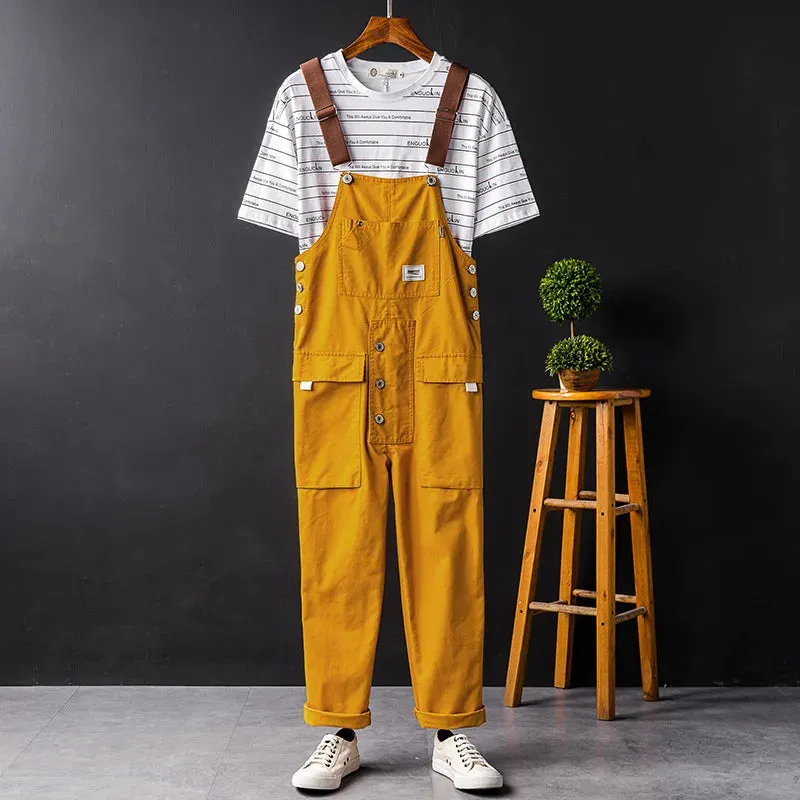 Men's Tokyo High Streetwear Cargo Overalls