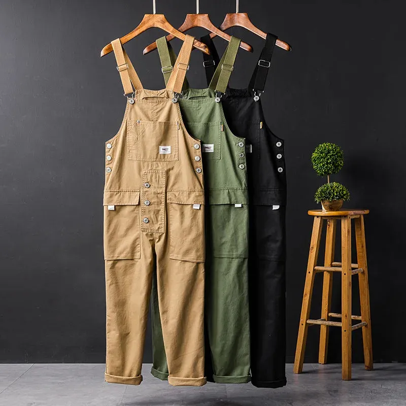 Men's Tokyo High Streetwear Cargo Overalls