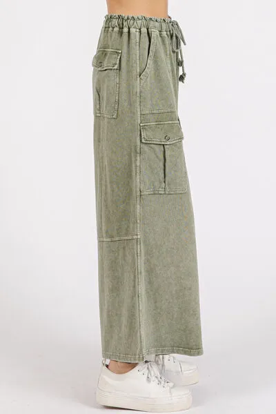 Mittoshop French Terry Cargo Wide Leg Pants