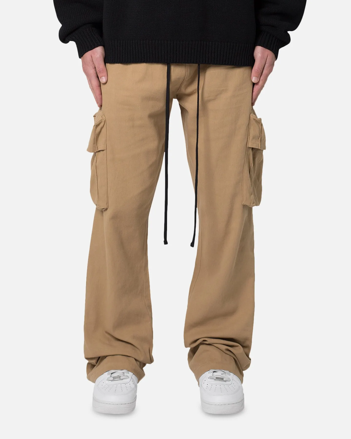 MNML Drawcord Flare Cargo Pants Khaki