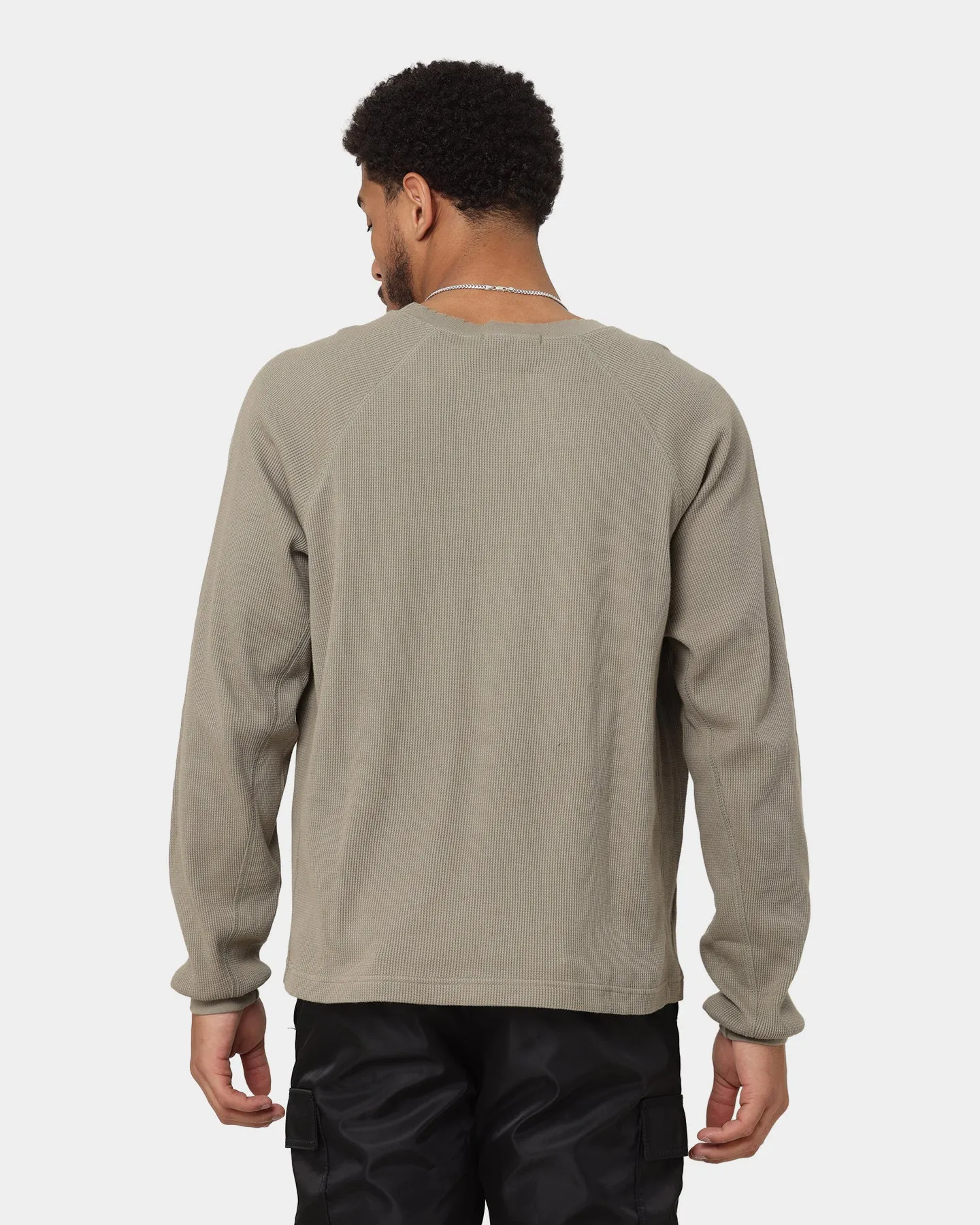 MNML Heavy Thermal Long Sleeve T-Shirt Olive