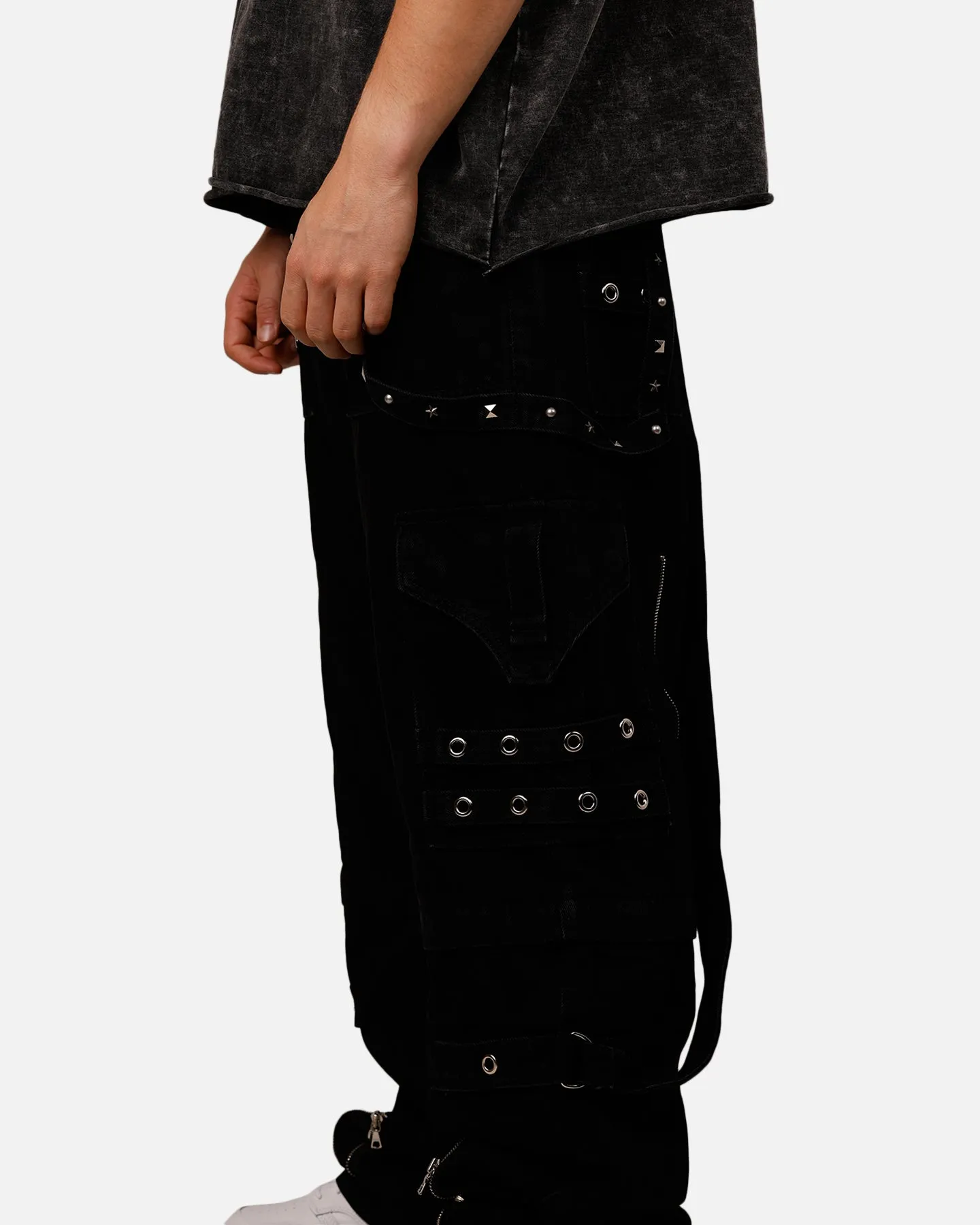 MNML Ultra Baggy Heavy Raver Denim Pants Black