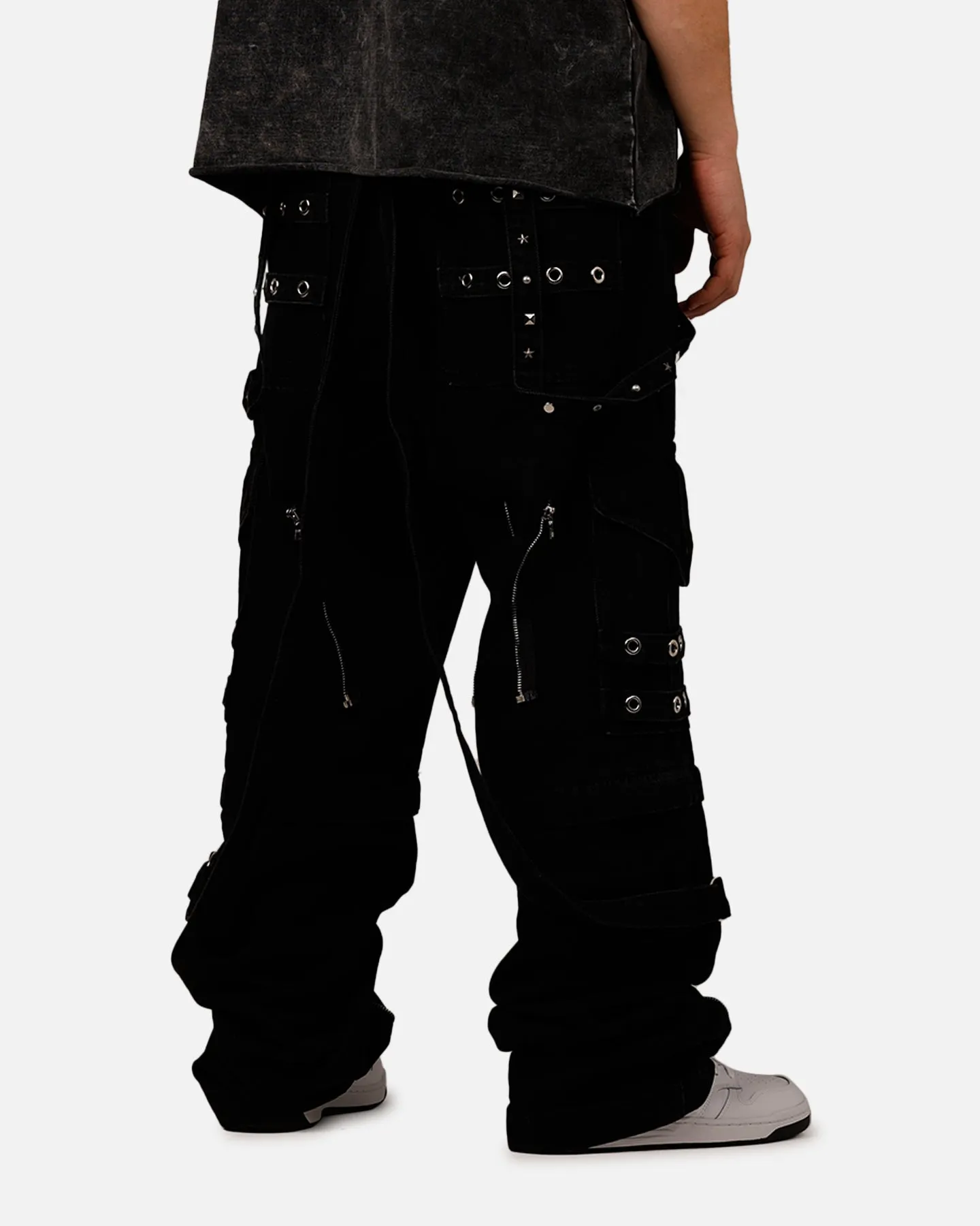 MNML Ultra Baggy Heavy Raver Denim Pants Black