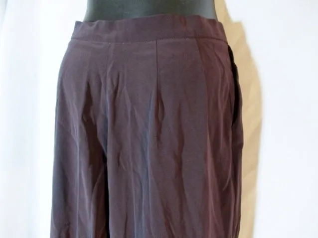 MOTHER OF PEARL LONDON ENGLAND Pleated TROUSER Pant 6 BROWN PURPLE Womens