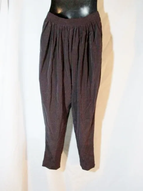 MOTHER OF PEARL LONDON ENGLAND Pleated TROUSER Pant 6 BROWN PURPLE Womens