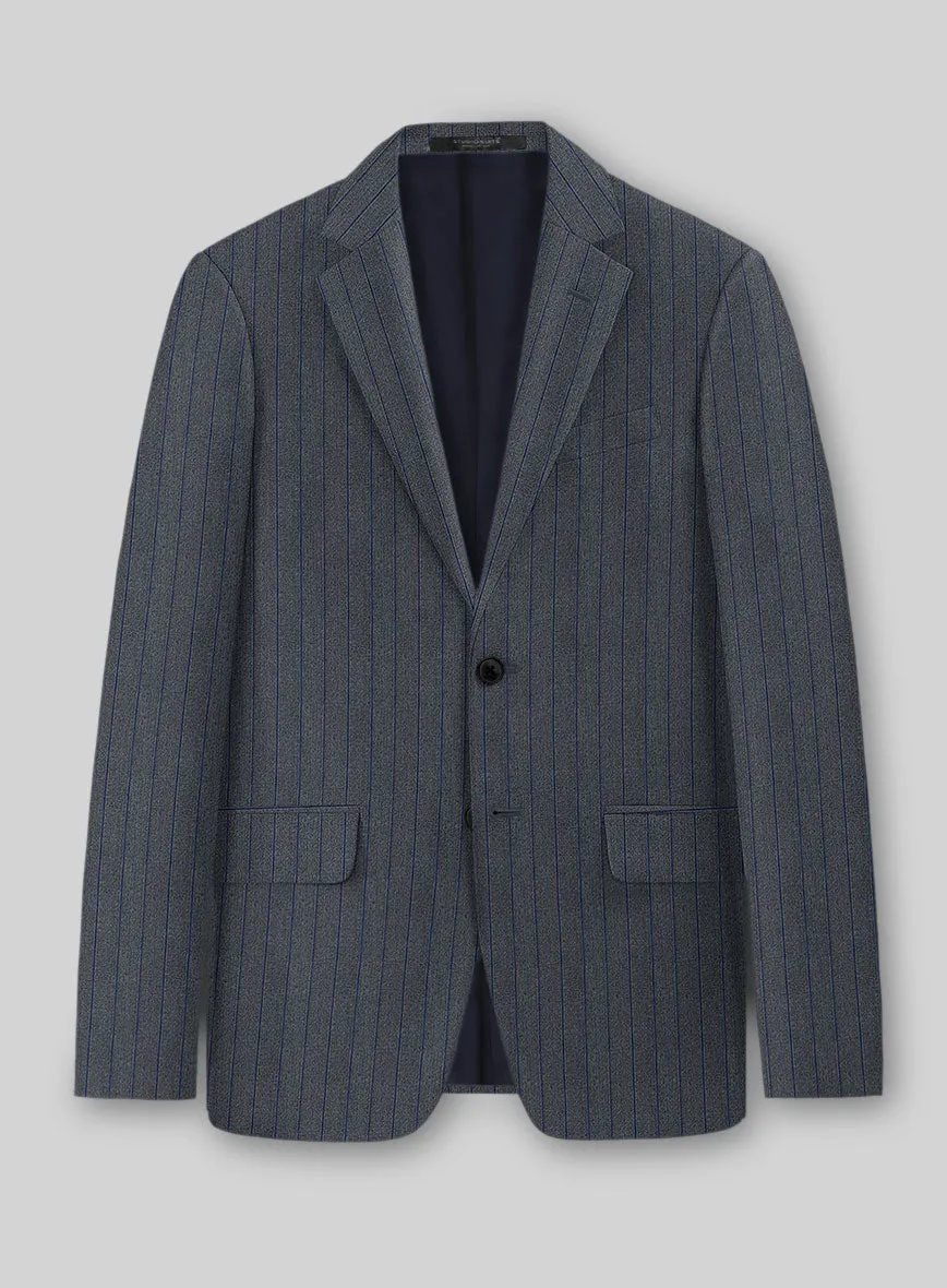 Napolean Calipso Stripe Blue Wool Jacket