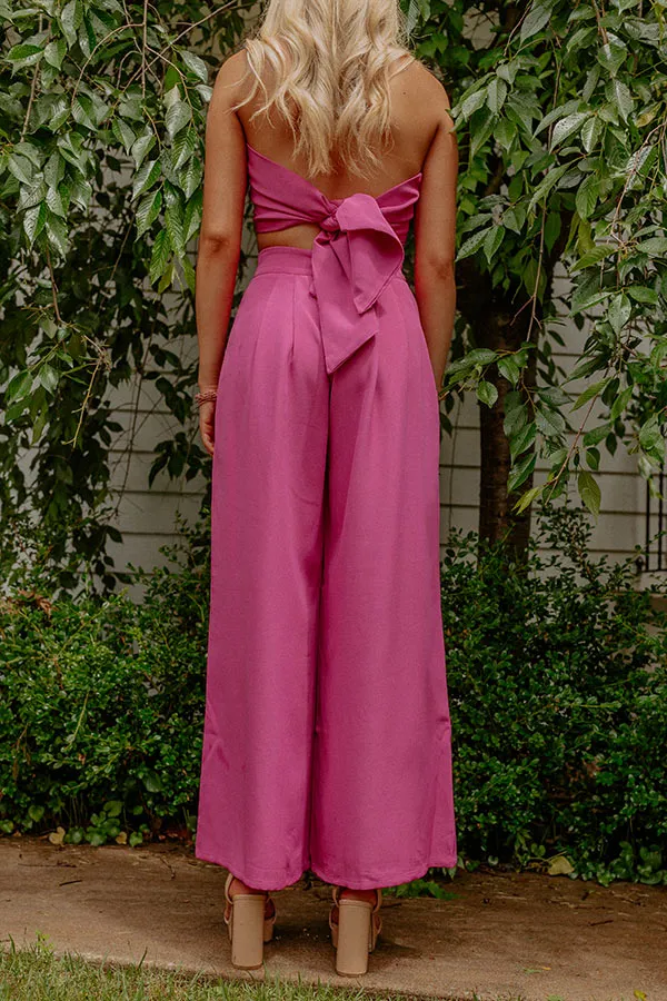 Nearly Famous High Waist Pants In Fuchsia