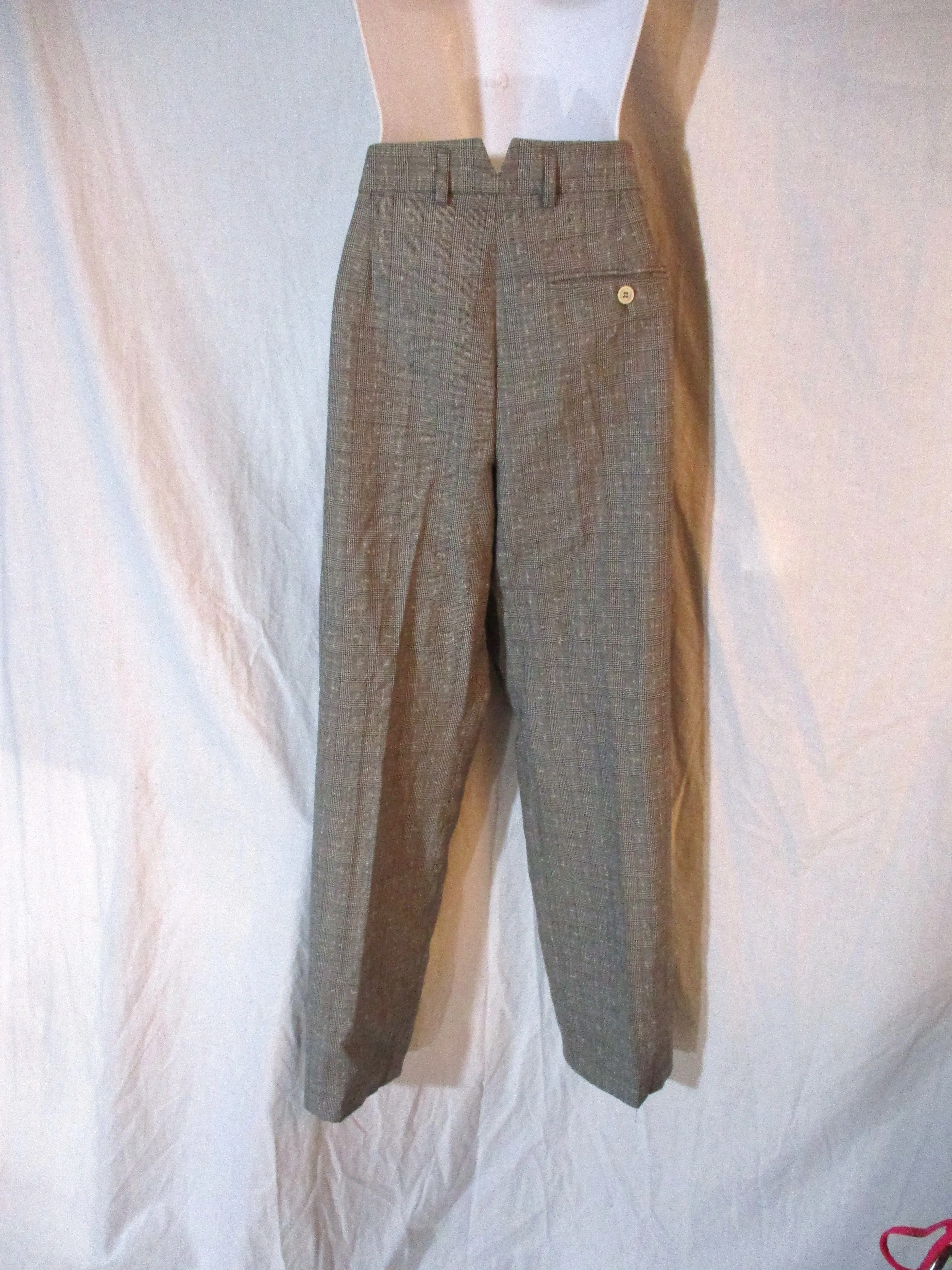 NEW ALEXANDER MCQUEEN ITALY Tweed TROUSER Pant 35X29 Luxury Formal BLACK WHITE