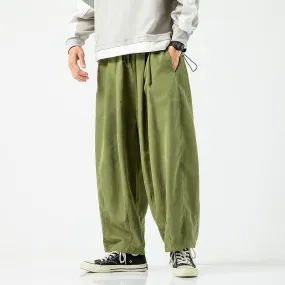 New Spring Men Lantern Cargo Pants Casual Trousers Sweatpants Couple Wide Leg Joggers Straight Solid Color Baggy Oversize Pants