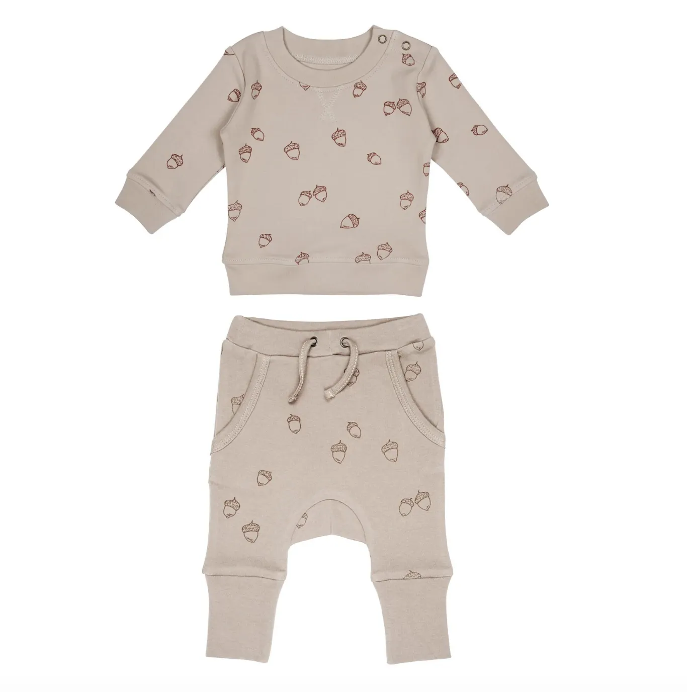 Nuts About You Organic Printed Sweatshirt & Jogger Set