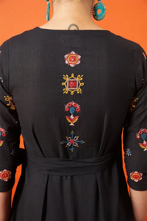 Okhai 'Empress' Kutch Embroidered Wrap Dress