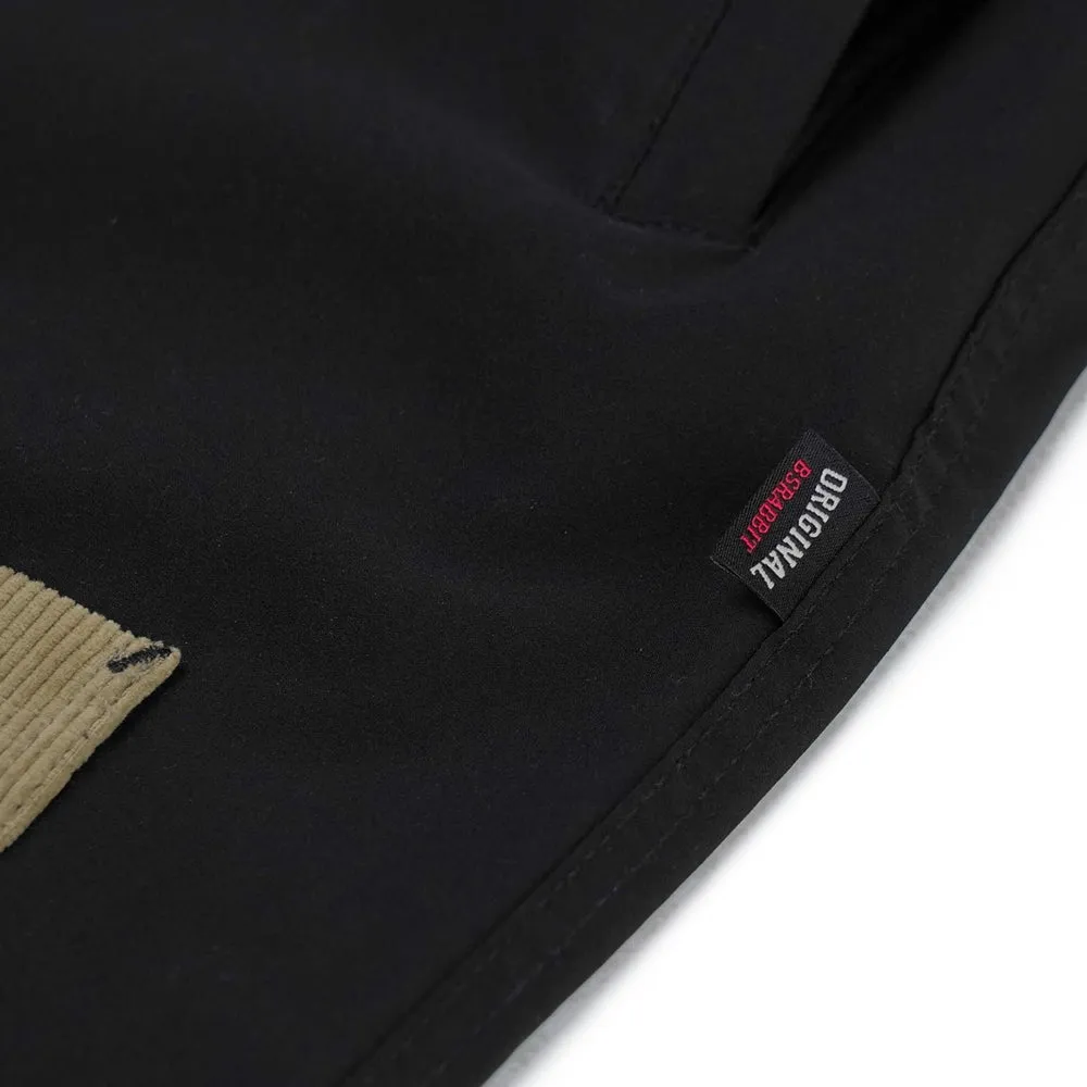 OPEN 4 POCKET WIDE TRACK PANTS BLACK / CORDUROY BEIGE