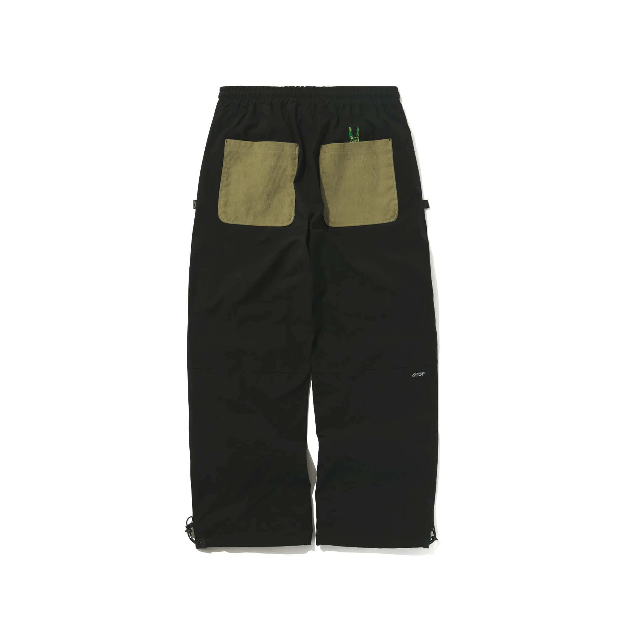 OPEN 4 POCKET WIDE TRACK PANTS BLACK / CORDUROY BEIGE