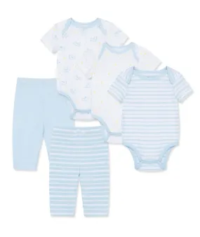 Organic Blue Onesie & Pant Set