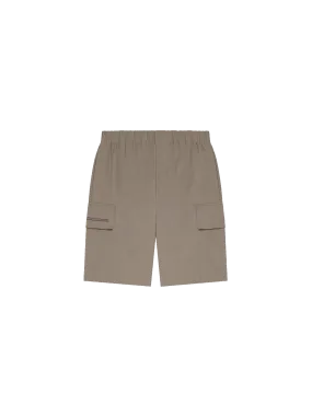 Organic Cotton Blend Cargo Shorts—mushroom