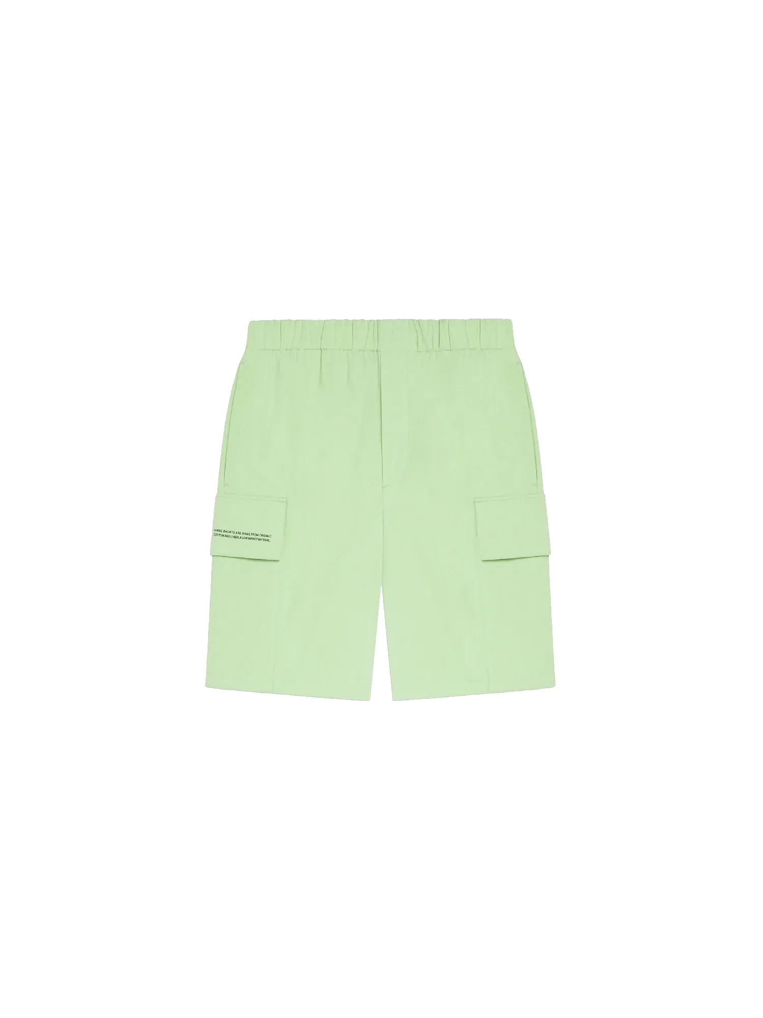 Organic Cotton Blend Cargo Shorts—pistachio