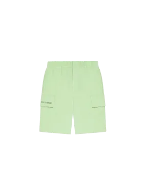 Organic Cotton Blend Cargo Shorts—pistachio