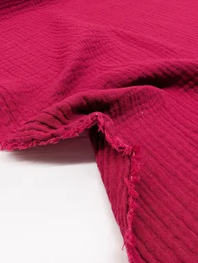 Organic Cotton Double Gauze - Cerise