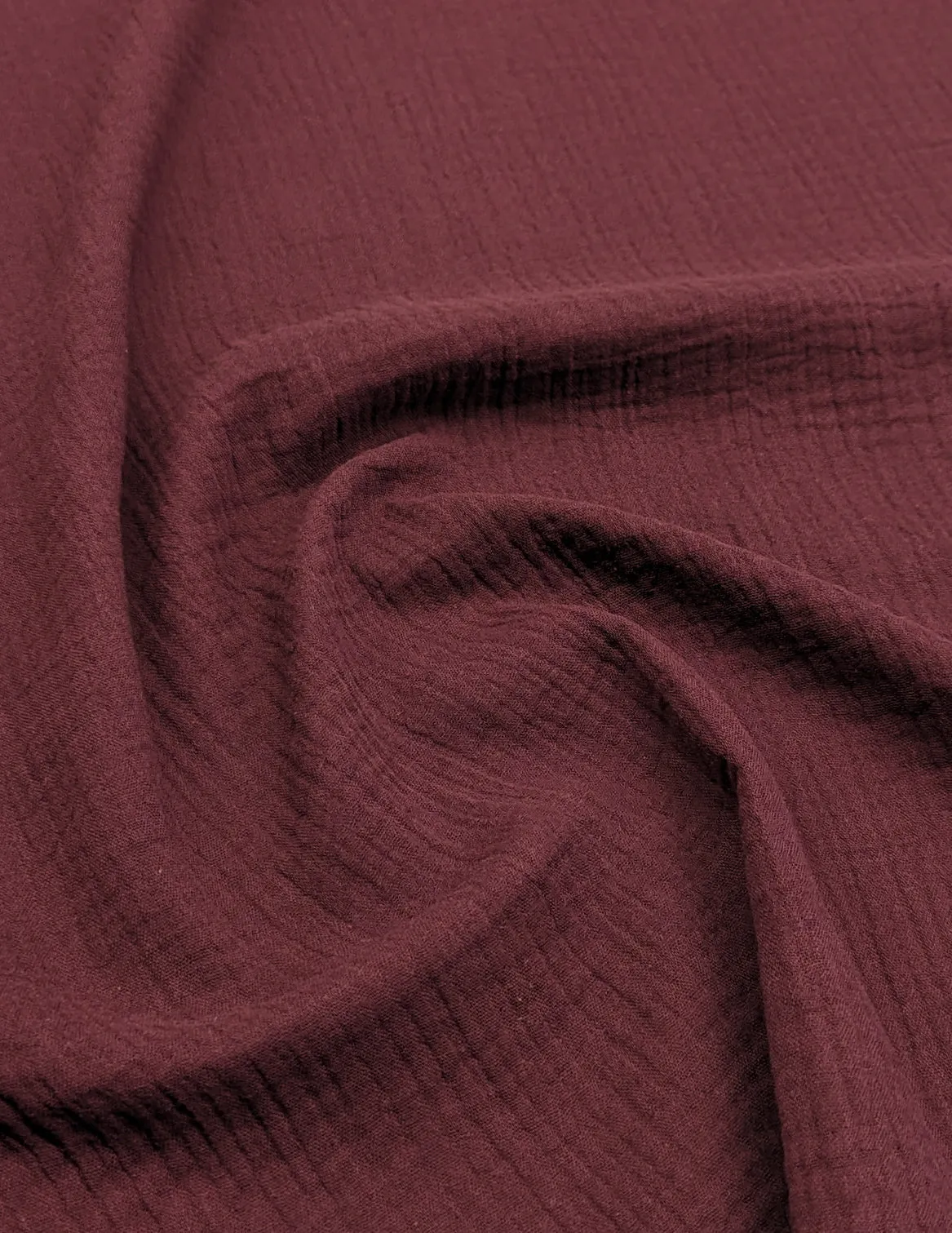 Organic Cotton Double Gauze - Dark Pomegranate