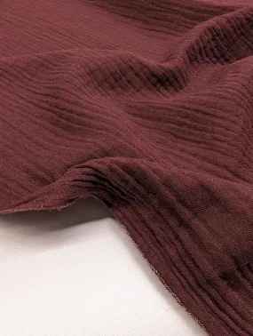 Organic Cotton Double Gauze - Dark Pomegranate