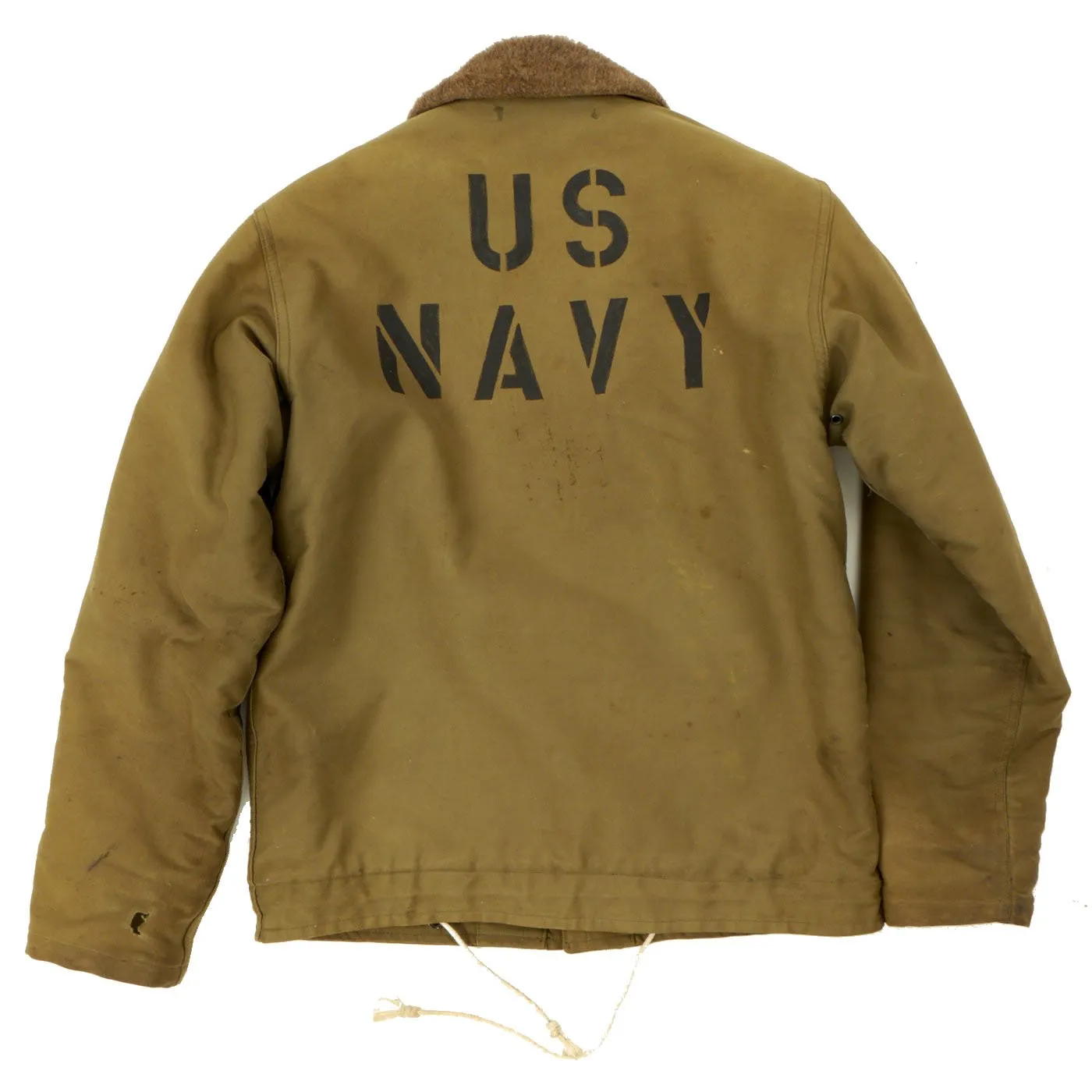 Original U.S. WWII USN Landing Craft Crewman N-1 Jacket with Overalls - As Seen in Book