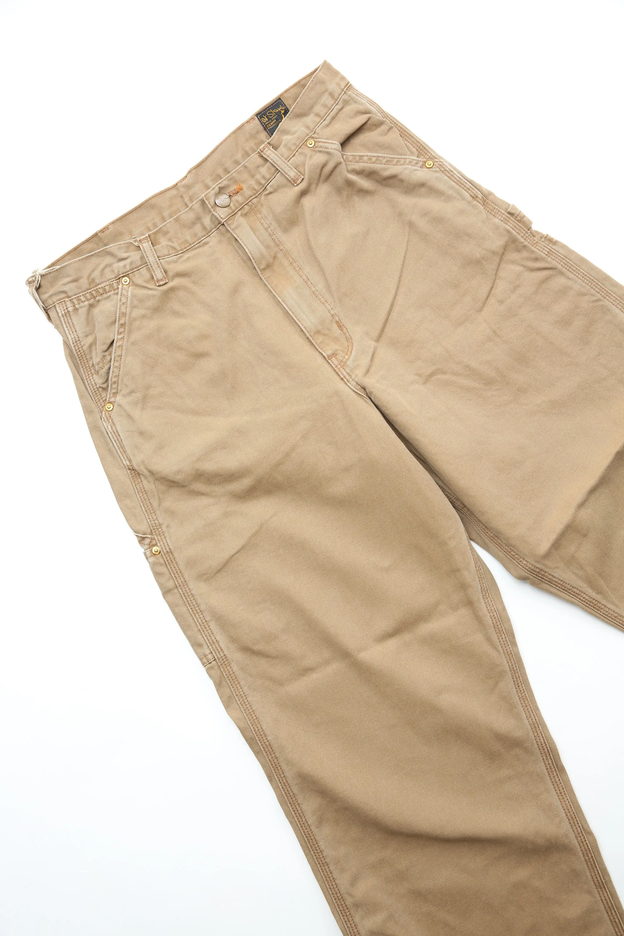 orSlow DAD'S FIT PAINTER PANTS - Brown