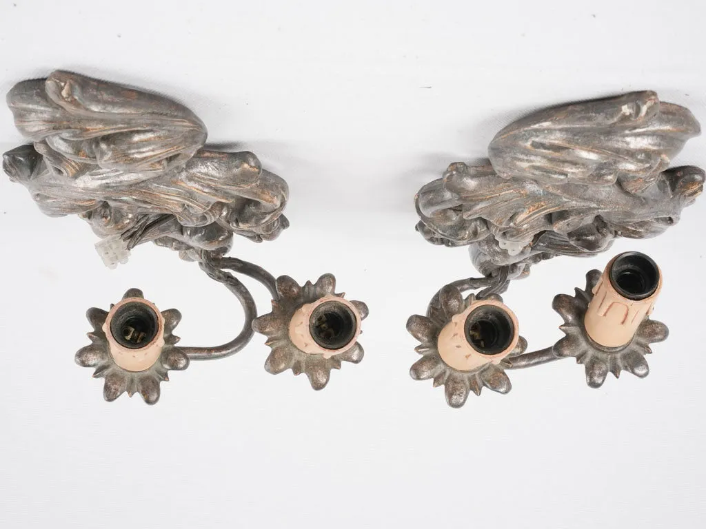 Pair of Italian wall sconces - 2 lights 15"