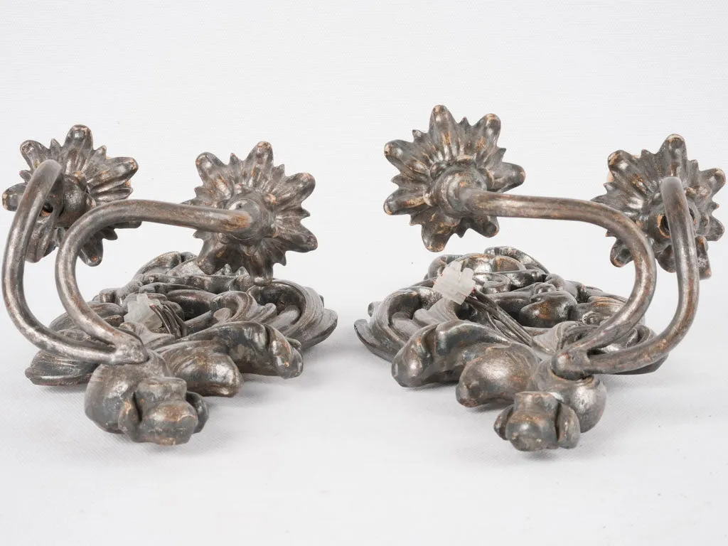 Pair of Italian wall sconces - 2 lights 15"