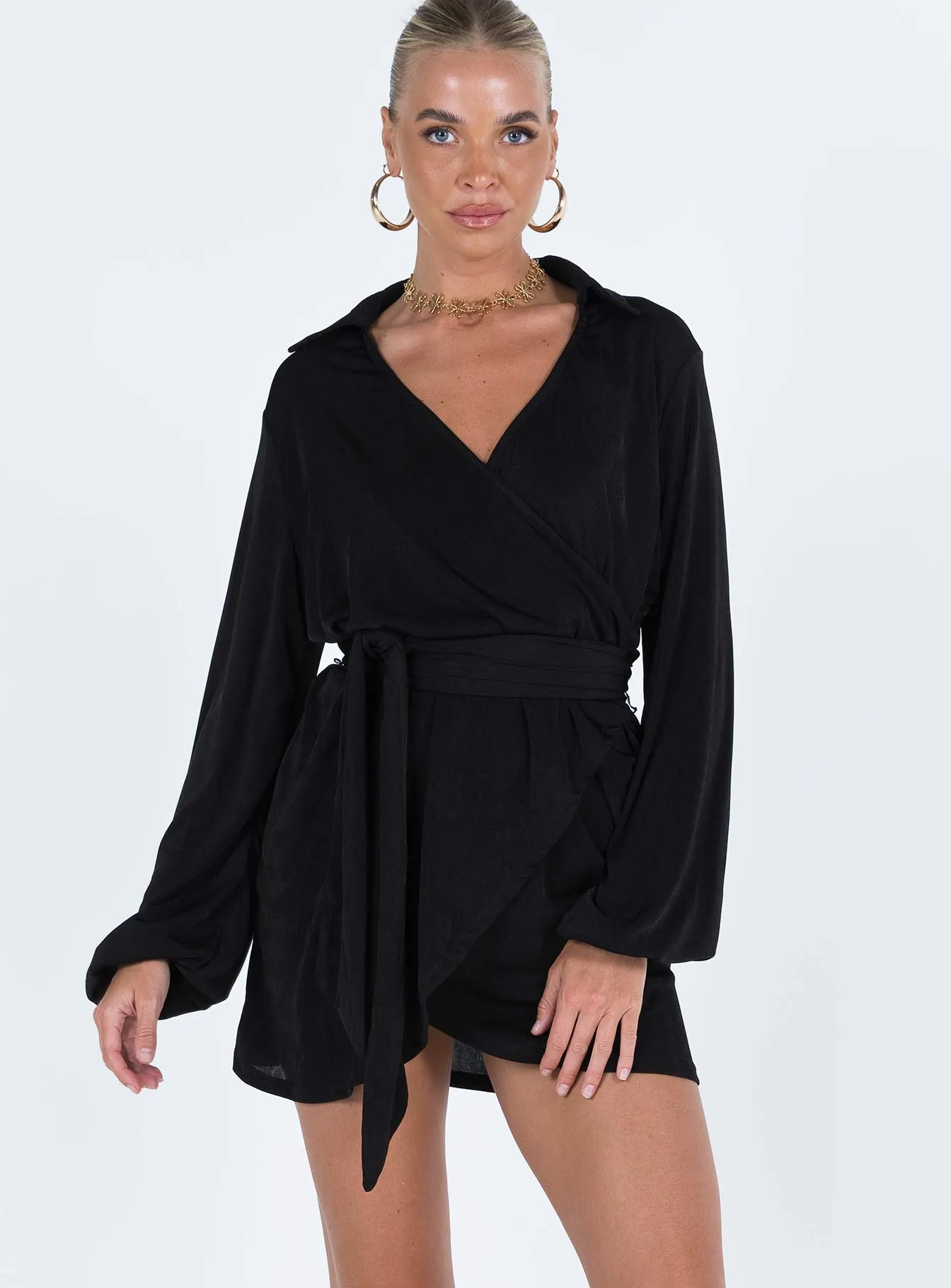 Party Time Mini Dress Black Tall Low Impact