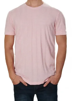 Pink Tonal Stripe Luxe Linen Tee