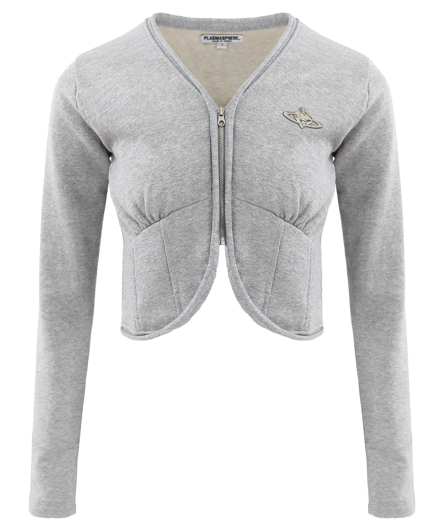 [PLASMASPHERE] SS 24 COIL CARDIGAN IN GREY