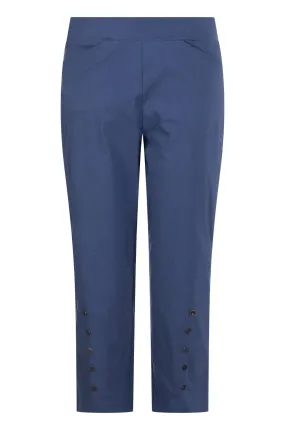 Platinum Bengaline Mid Calf Pants | INDIGO | 6306AR