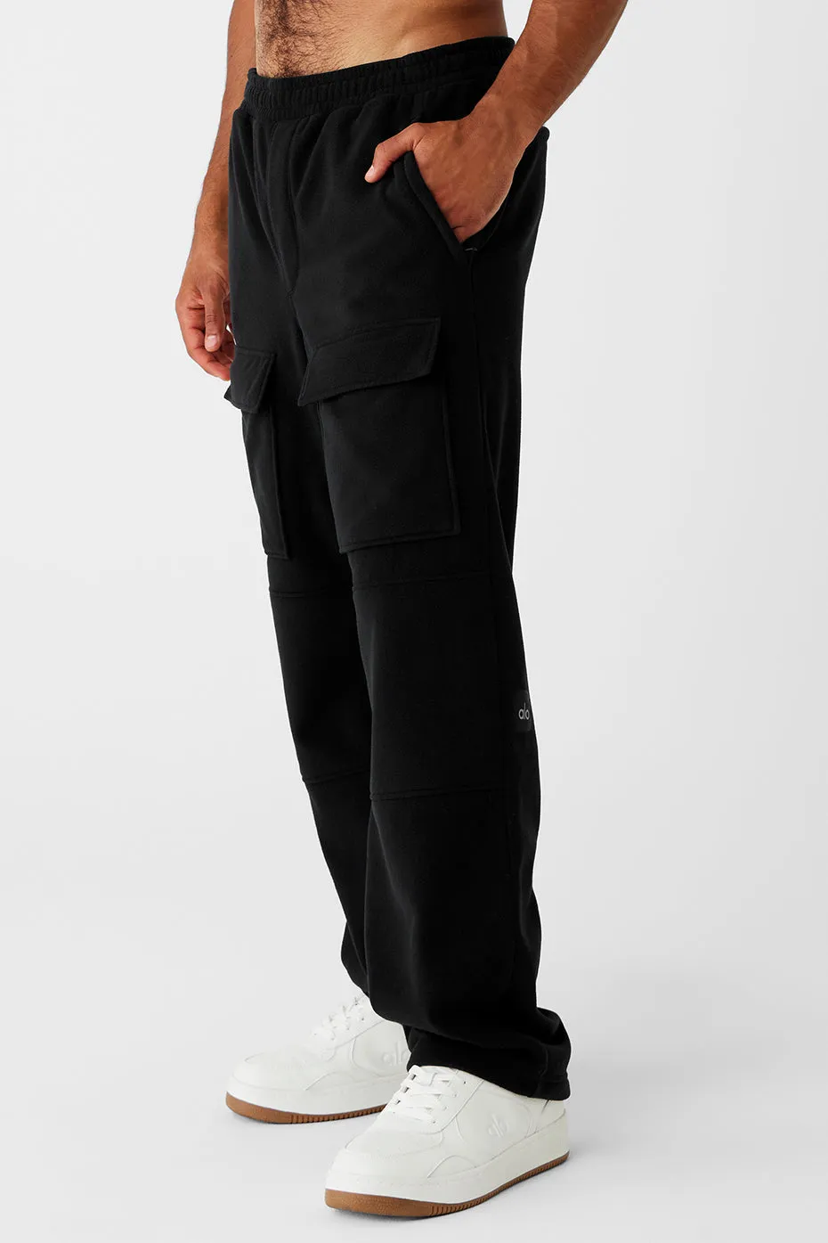 Polar Fleece Ridge Cargo Pants - Black