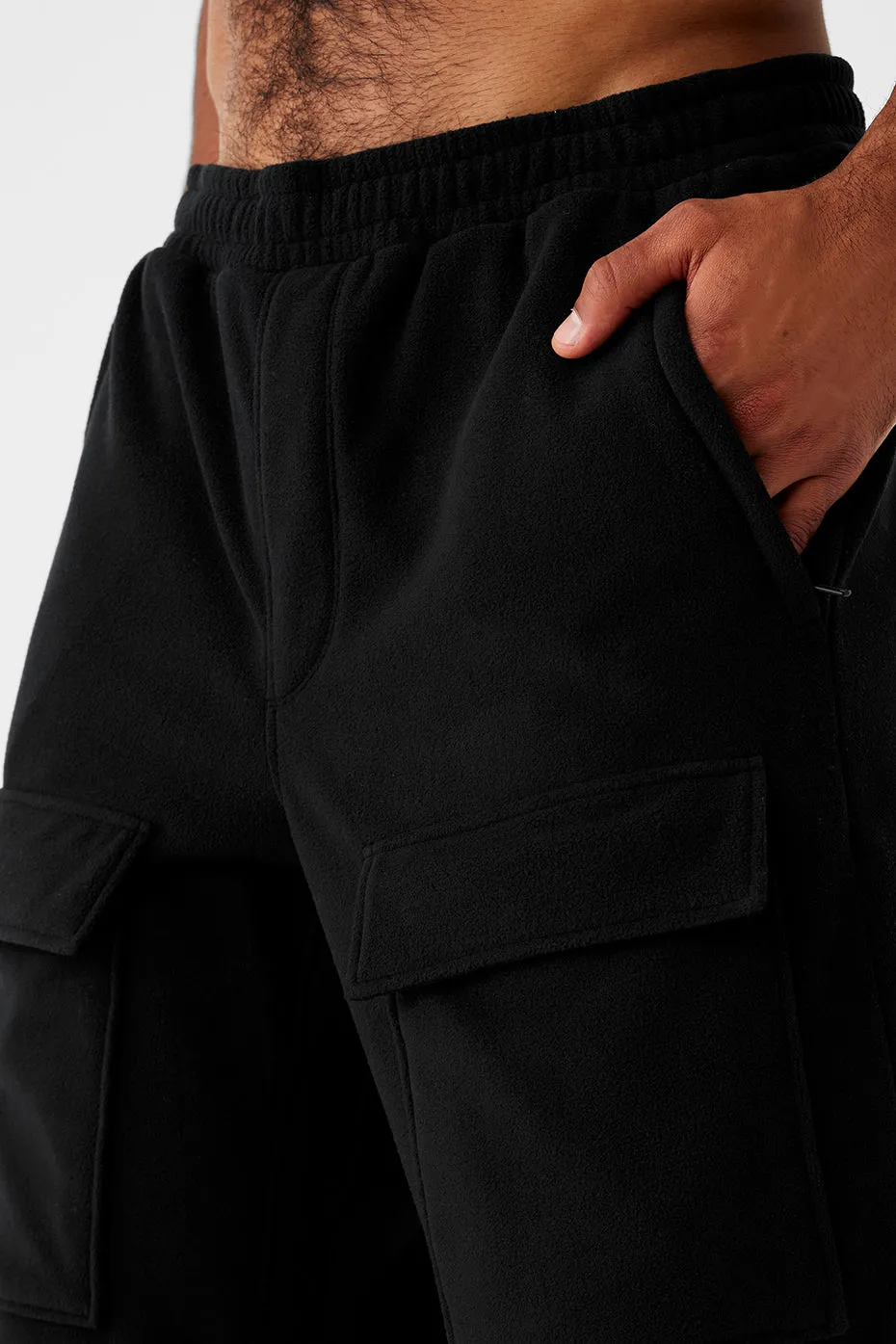 Polar Fleece Ridge Cargo Pants - Black