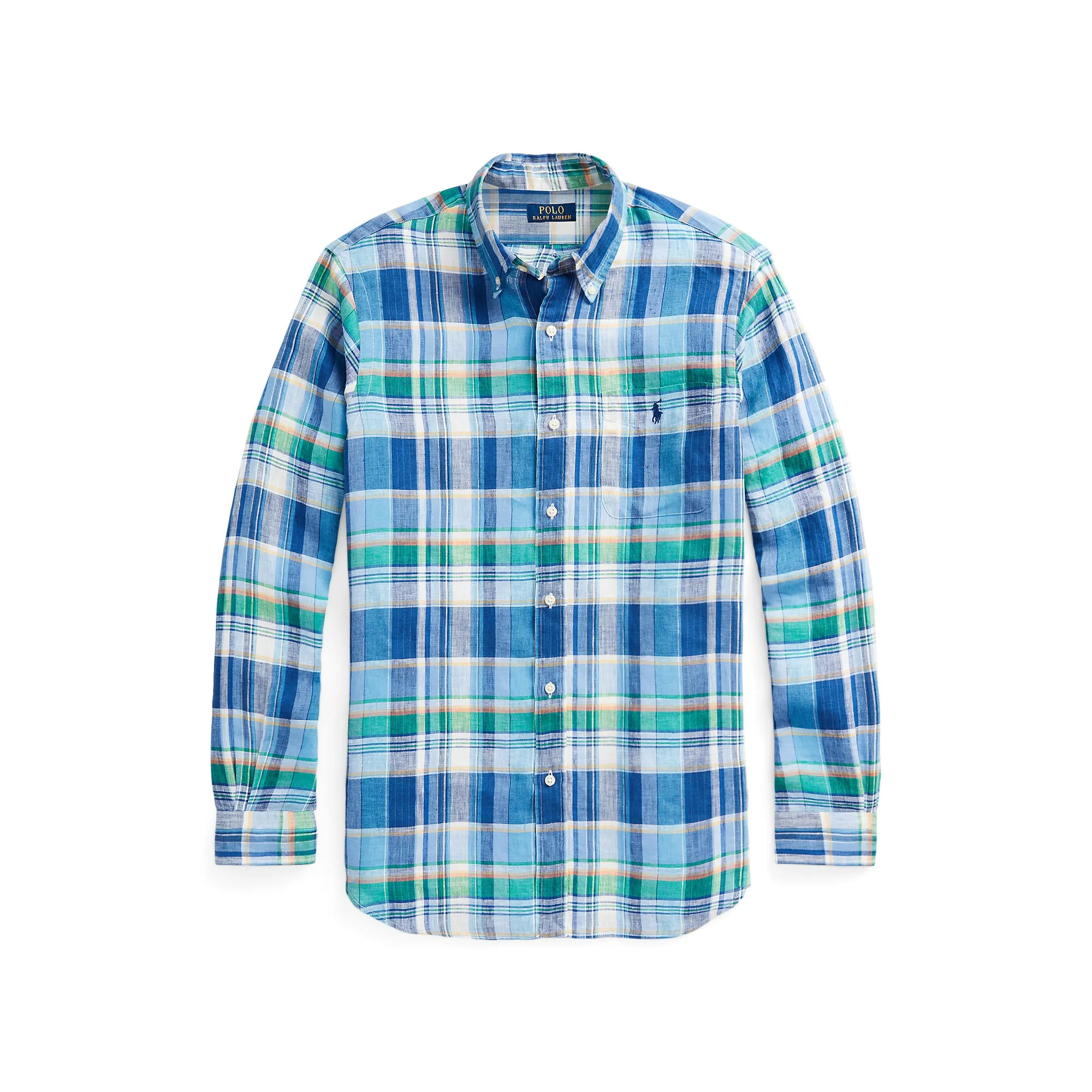 Polo Ralph Lauren - Linen Shirt - Check - Blue, Green Multi