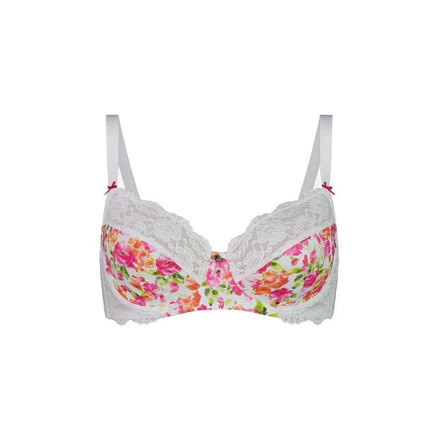 Print Balconette Bra - Blooming Roses