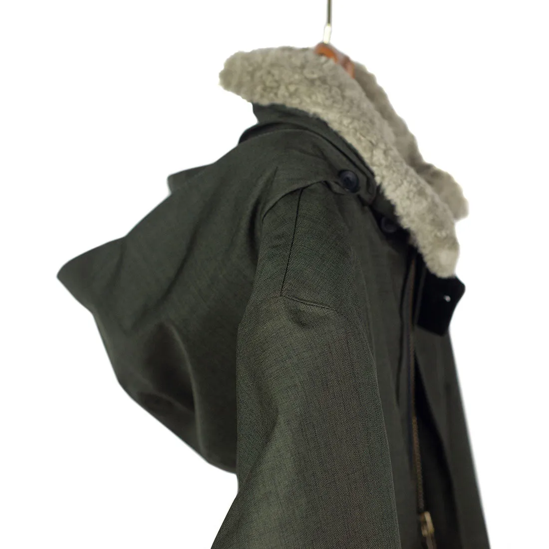 "Bumfreezer" jacket in Mixed Army Green fabric